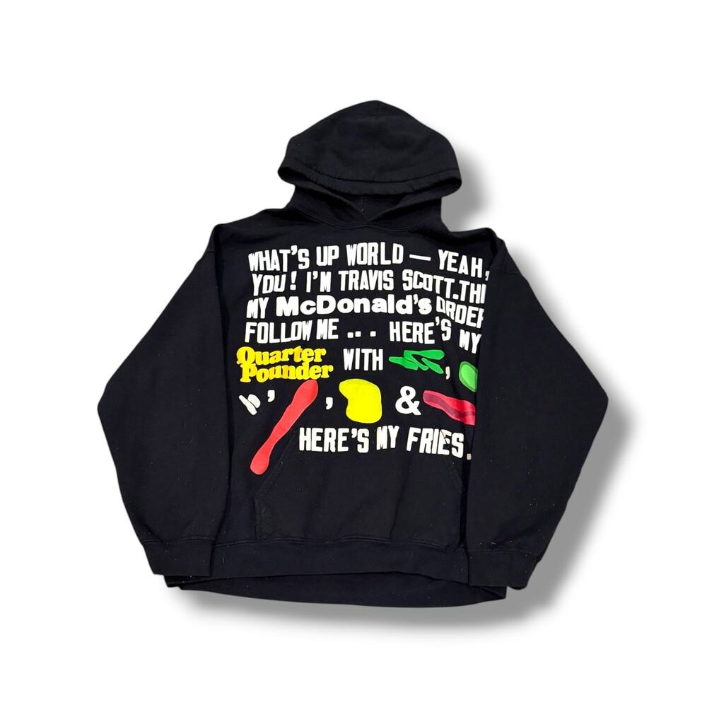 Travis Scott x Cactus Plant Flea Market McDonald's CJ Script Hoodie | MEDIUM